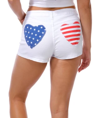 Thumbnail 1: April Kiss Juniors Americana Pocket Shorts  