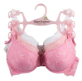 Thumbnail 1: Juicy Couture Juniors 3 Pk Lacey Underwire Push-Up Bras 