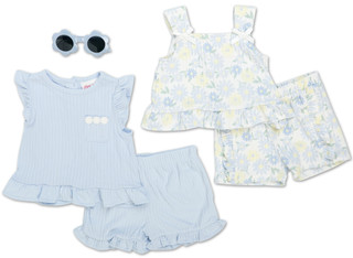Thumbnail 1: Little Lass Baby Girls 5 Pc Shorts Set 