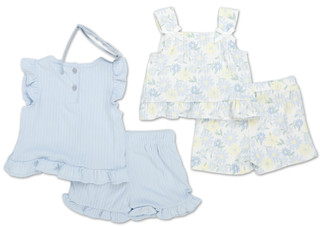 Thumbnail 2: Little Lass Baby Girls 5 Pc Shorts Set 