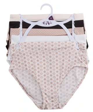 Thumbnail 1: Gloria Vanderbilt Women's 5 Pk Microfiber Everyday Hi-Cut Brief Panties 