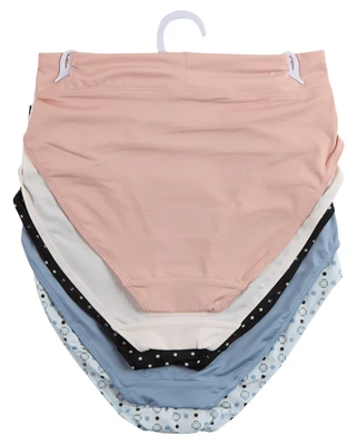 Thumbnail 2: Gloria Vanderbilt Women's 5 Pk Microfiber Everyday Hi-Cut Briefs 