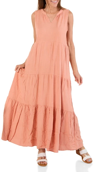 Thumbnail 1: Thread & Supply Women's Tiered V-Neck Indie Dress 