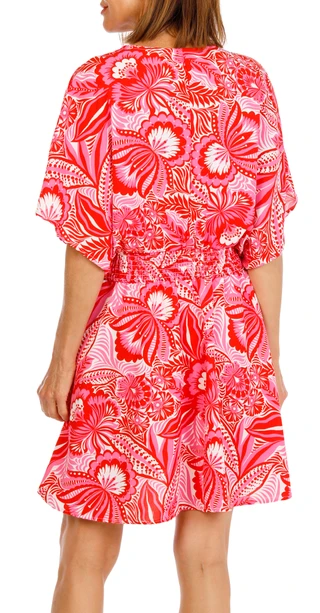 Thumbnail 3: Inner Circle Women's Smocked Waist Kimono Swimsuit Cover Up 