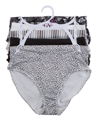 Thumbnail 1: Gloria Vanderbilt Women's 5 Pk Microfiber Everyday Hi-Cut Brief Panties 