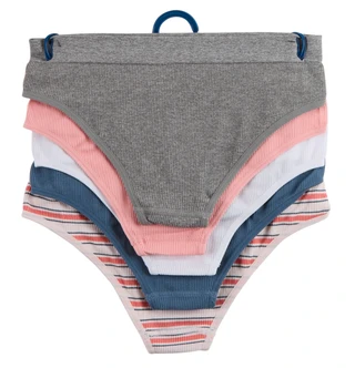 Thumbnail 2: Aeropostale Juniors 5 Pk Ribbed Seamless Hipster Panties 