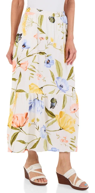 Thumbnail 1: Ellen Tracy Women's Tiered Floral Midi Dress 