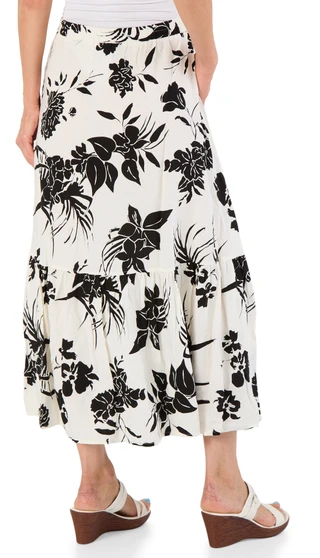 Thumbnail 2: Ellen Tracy Women's Floral Tiered Midi Dress 