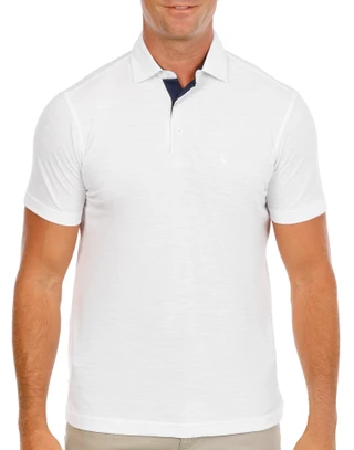 Thumbnail 1: TAILORBYRD Men's Short Sleeve Slub Pique Polo  