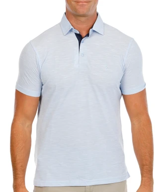 Thumbnail 2: TAILORBYRD Men's Short Sleeve Slub Pique Polo  