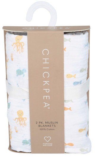 Thumbnail 1: Chick Pea Baby Boys 2 Pk Muslin Blankets 