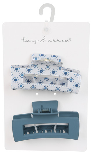 Thumbnail 1: TWIG & ARROW 2 Pk Print Claw Clip Set 