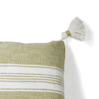 Thumbnail 3: MAGASCHONI 14x24 Stripe Tassel Throw Pillow 