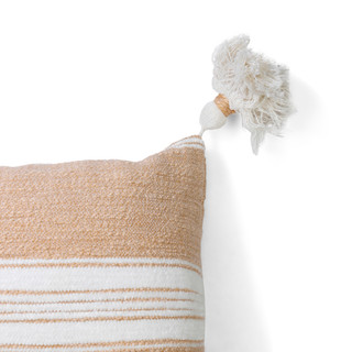 Thumbnail 3: MAGASCHONI 14x24 Stripe Tassel Throw Pillow 