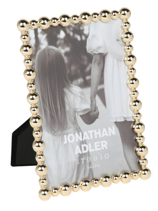 Thumbnail 1: Jonathan Adler 5x7 Gold Beaded Picture Frame 