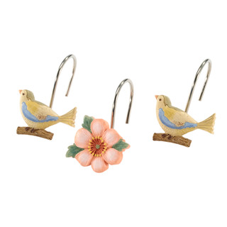 Thumbnail 1: AVANTI Avanti 12 Pc. Pretty Birds Shower Curtain Hooks Set  
