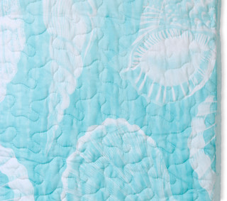 Thumbnail 9: Coastal Home 3 Pc Ombre Seashells Quilt Set 