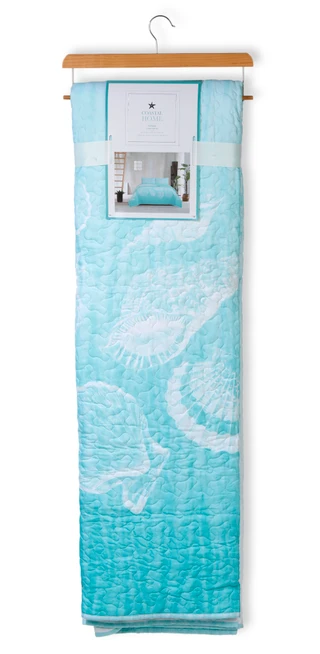 Thumbnail 2: Coastal Home 3 Pc Ombre Seashells Quilt Set 