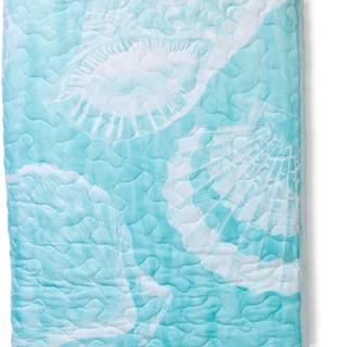 Thumbnail 12: Coastal Home 3 Pc Ombre Seashells Quilt Set 