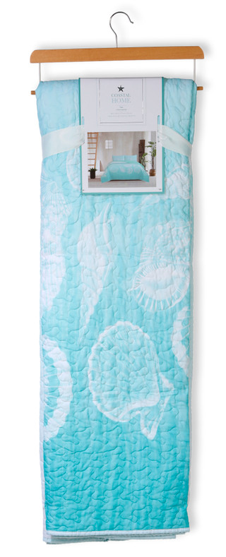 Thumbnail 3: Coastal Home 3 Pc Ombre Seashells Quilt Set 