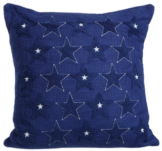 Thumbnail 1: Studio Curate 20x20 Americana Embroidered Stars Decorative Pillow 