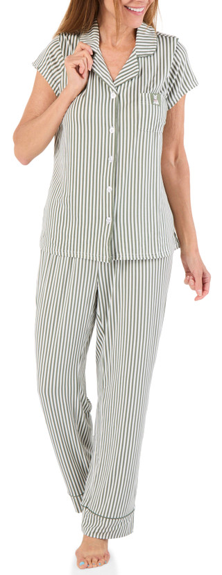 Thumbnail 1: Laura Ashley Women's 2 Pc Oh So Soft Pajama Pants Set 