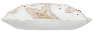 Thumbnail 3: Beach Bungalow 20x20 Embroidered & Beaded Starfish Pillow 