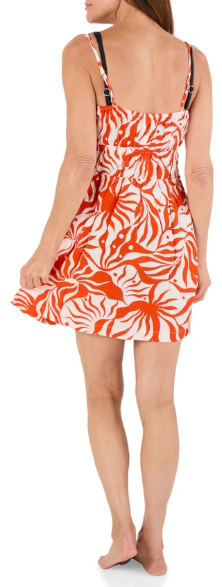 Thumbnail 2: Sanctuary Women's Key Hole Front Swimsuit Cover Up Mini Dress 