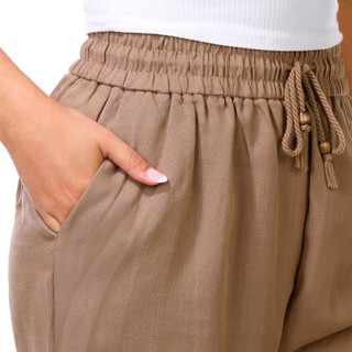 Thumbnail 3: Cisono Juniors Wide Leg Linen Pants 