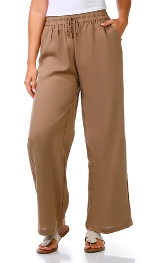 Thumbnail 1: Cisono Juniors Wide Leg Linen Pants 