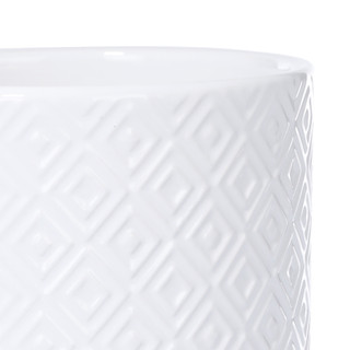 Thumbnail 2: 10 Strawberry Street 7 in Diamond Pattern Ceramic Utensil Crock 