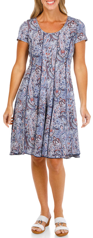 Thumbnail 2: Sami & Jo Women's Short Sleeve Swing Casual Dress 