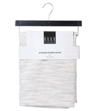 Thumbnail 1: ELLE HOME 70x72 Levens Jacquard Shower Curtain 