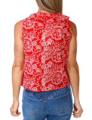 Thumbnail 2: Kate Park Women's Petite Ruffled  Button Down Voile Top 