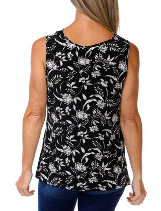 Thumbnail 2: Tahari Women's Drape Neck Floral Top 