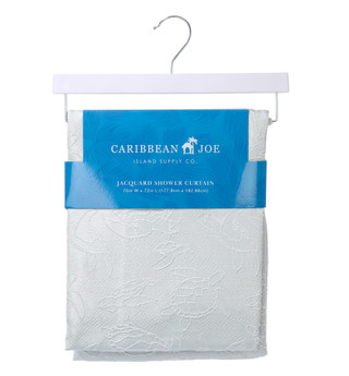 Thumbnail 1: Caribbean Joe 70x72 Raised Turtle Bay Print Shower Curtain 