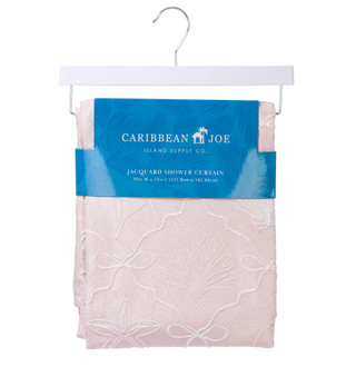 Thumbnail 1: Caribbean Joe 70x72 Raised Shell Trellis Shower Curtain 