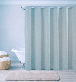 Thumbnail 2: Caribbean Joe 70x72 Raised Shell Trellis Shower Curtain 
