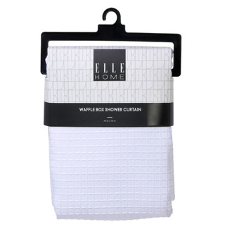 Thumbnail 1: ELLE HOME 70x72 Levens Waffle Box Shower Curtain 