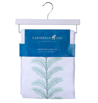 Thumbnail 1: Caribbean Joe 70x72 Palm Stripe Print Shower Curtain 