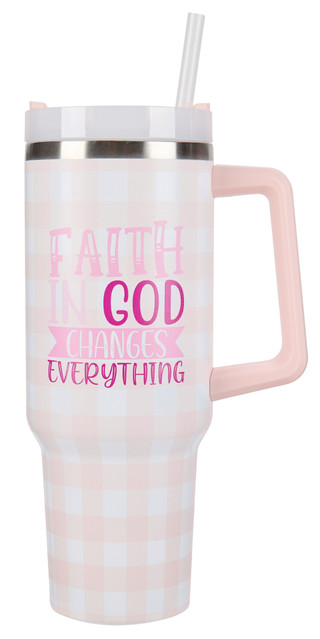 Thumbnail 1: 40 oz Faith God Water Bottle Tumbler  