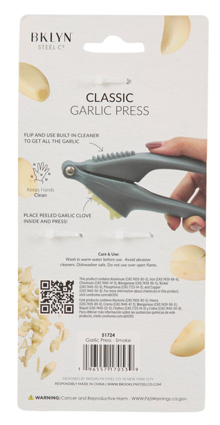 Thumbnail 2: BROOKLYN STEEL CO Classic Garlic Press 