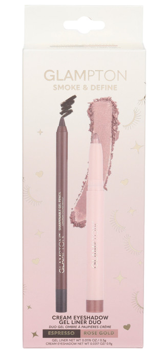 Thumbnail 1: Glampton Cream Eyeshadow & Gel Liner Kit - Rose Gold 