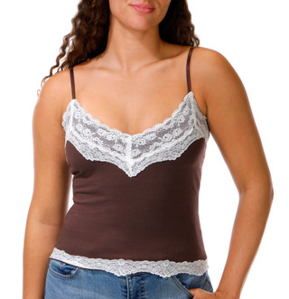 Thumbnail 1: Vigoss Junior's Sleeveless Lace Trim Tank 