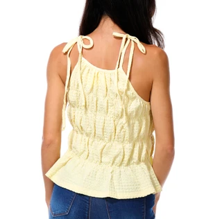 Thumbnail 3: BY TOGETHER Junior's Sleeveless Tie Shoulder Crinkle Gauze Top 