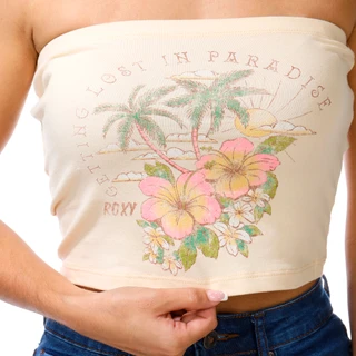 Thumbnail 3: ROXY Junior's Strapless Paradise Graphic Tube Top 