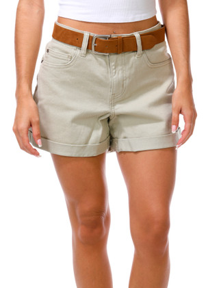 Thumbnail 1: Dollhouse Junior's Belted Relaxed Cut Shorts 
