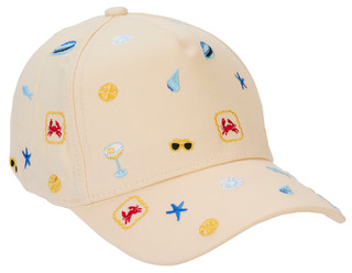 Thumbnail 1: True Love Accessories Women's Embroidered Beach Theme Cap 