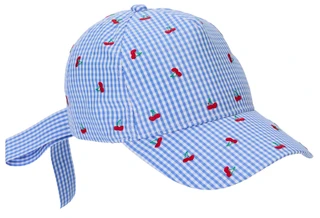Thumbnail 1: True Love Accessories Women's Americana Gingham & Cherries Bow Back Cap 