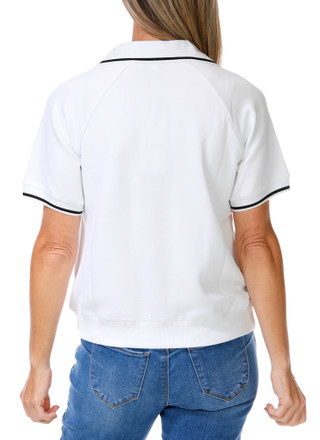 Thumbnail 2: Joie Women's Ribbed Hem Polo Shirt 